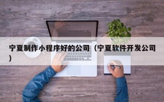 库尔勒宁夏制作小程序好的公司（宁夏软件开发公司）